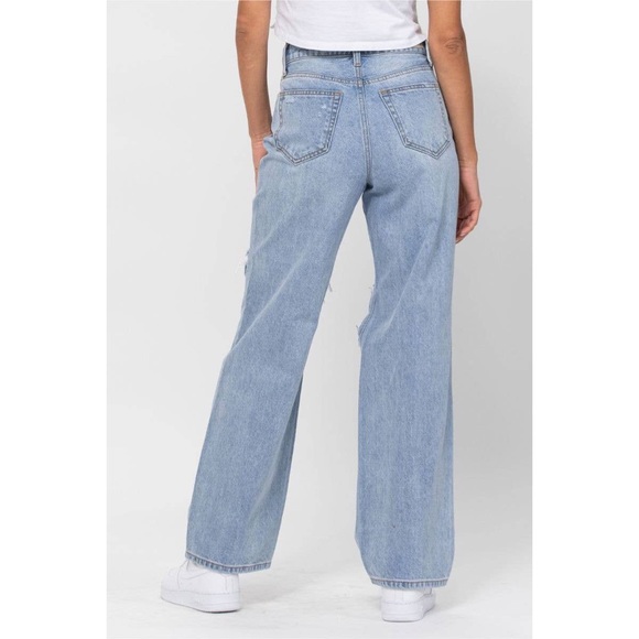 PRICE DROP 90’s Boyfriend Distressed Highest Rise Denim Jeans - Picture 8 of 11